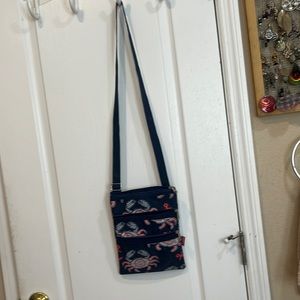 Simple southern canvas crossbody bag.
